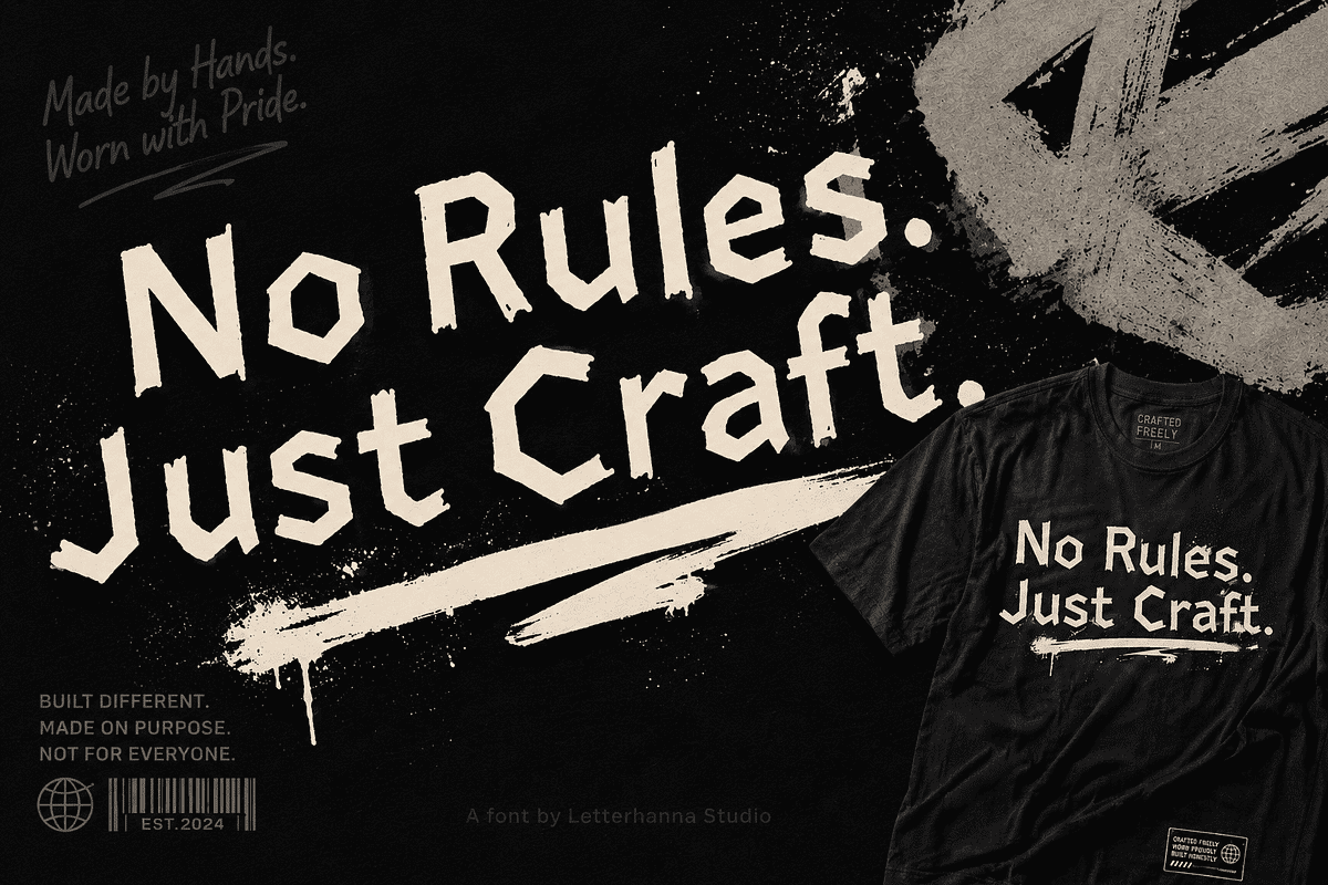 Roughcraft Font – Bold Handmade, a Handwritten Font by Letterhanna Studio (Photo 9 of 9)