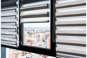 Wide Interior Window With Zebra
