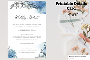 MINIMAL Blue WEDDING Invitation SET, an Invitation Template by MagicLove Creations (Thumbnail 3 of 7)
