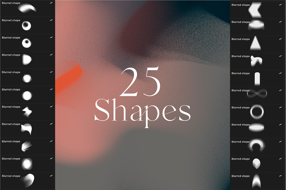 25 Grainy Stamps for Procreate, a Brush Add-On by Aleksandra Slowik (Photo 5 of 8)