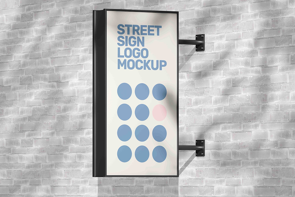 Street Sign Mockup (32 PSD Scenes), an Advertising Mockup by Traint (Photo 10 of 50)