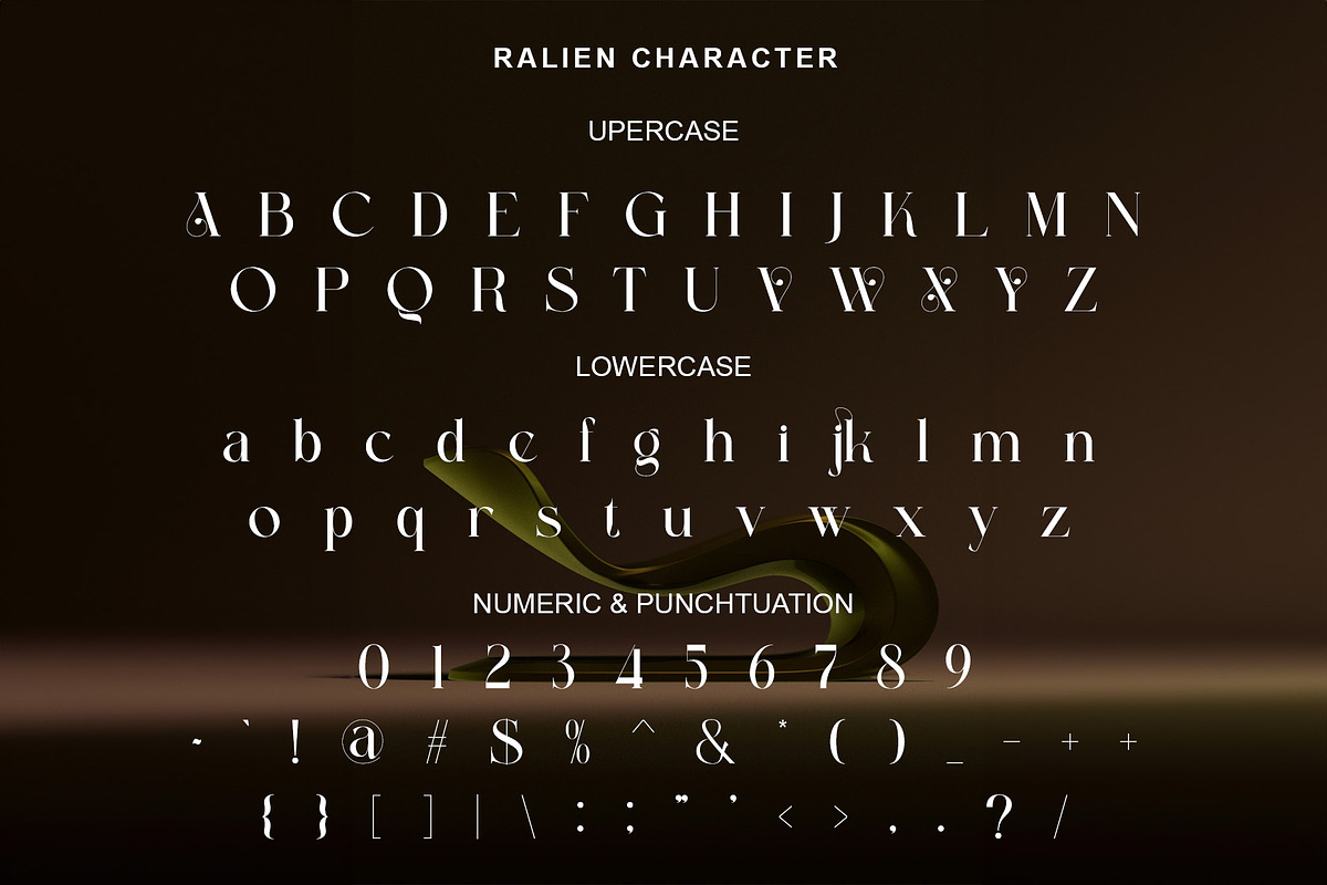 Ralien Modern Serif Typeface, a Serif Font by Alfinart (Photo 8 of 10)