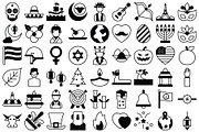 Festival and Holidays Vector Icons, a Solid Icon by Vector Portal (Thumbnail 3 of 6)