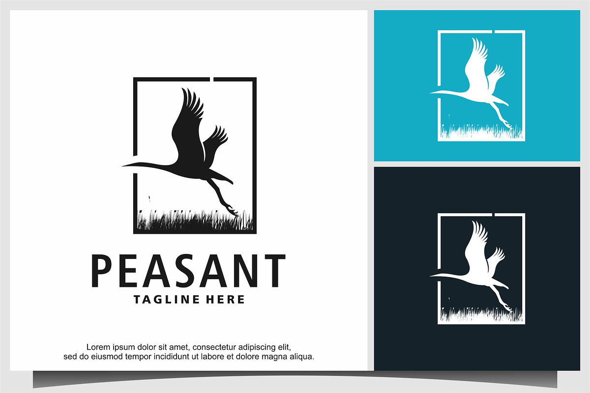 Peasant logo design template, a Branding & Logo Template by ebinta99