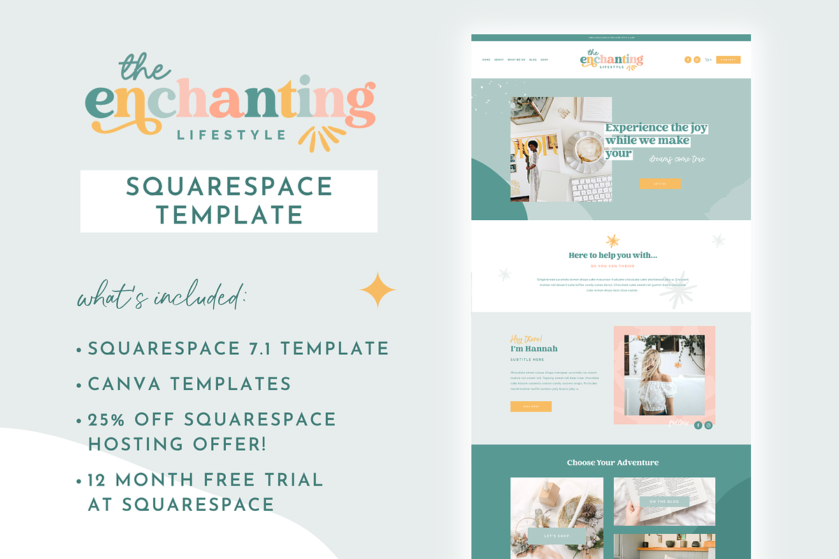 Enchanting Squarespace Template, a Squarespace Template by Design Pixie (Photo 2 of 8)