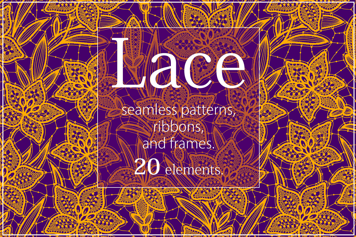 Lace seamless patterns collection., a Pattern Graphic by Ajuga (Photo 1 of 9)
