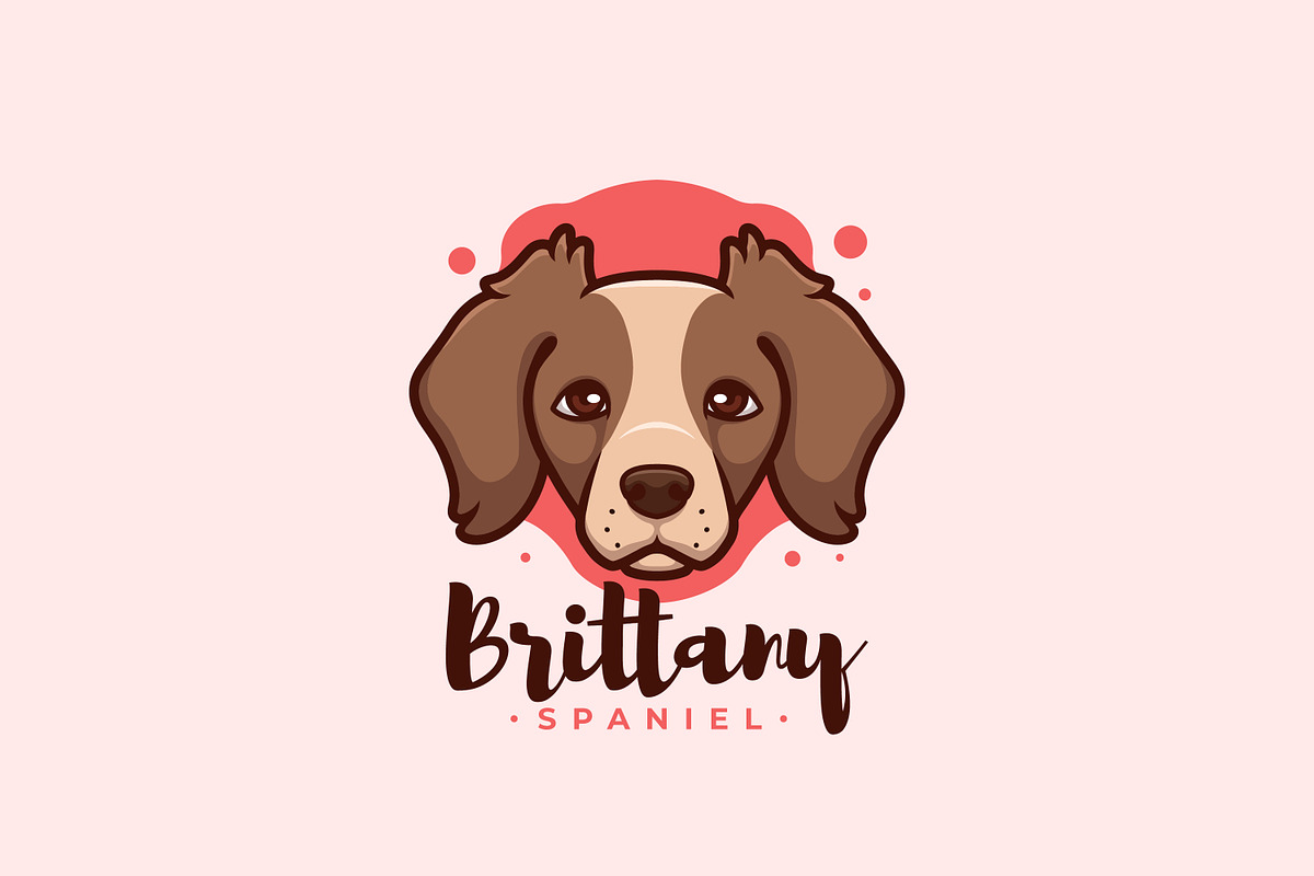 Brittany Spaniel Cartoon Mascot Logo, a Branding & Logo Template by Gumrega Studio