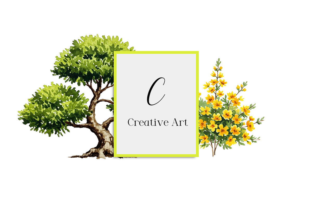 Watercolor Bushes Clipart Bundle, an Illustration by Creative Art (Photo 10 of 10)