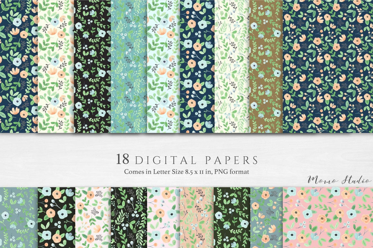 Dear Baby Watercolor Florals & Leaf, an Illustration by Momo Studio (Photo 10 of 14)