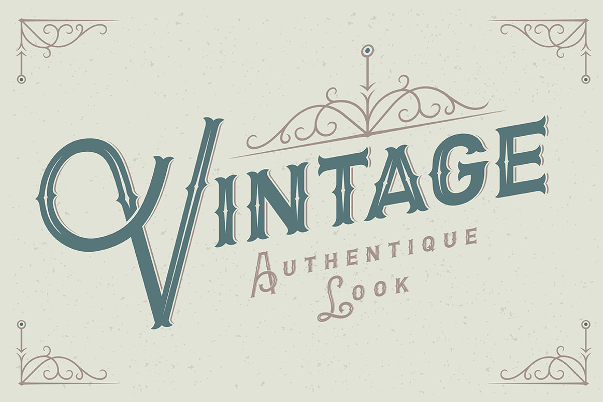 Letterhead typeface with ornate preview 2