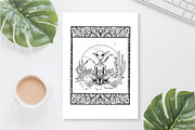 57 Alien & Space Coloring Pages, an Object Illustration by Blue Digital Studio (Thumbnail 2 of 4)