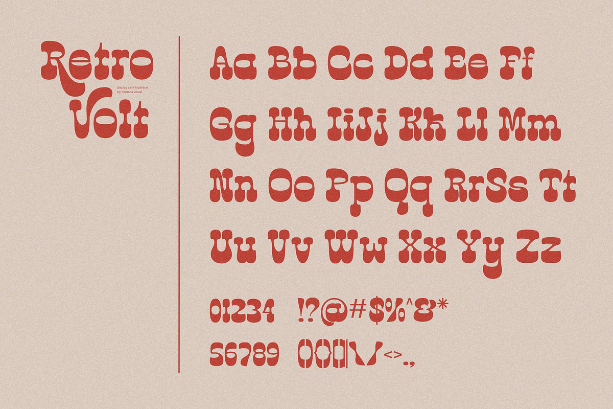Retro Volt - Vintage Font, a Font by Nirmana Visual (Photo 3 of 7)