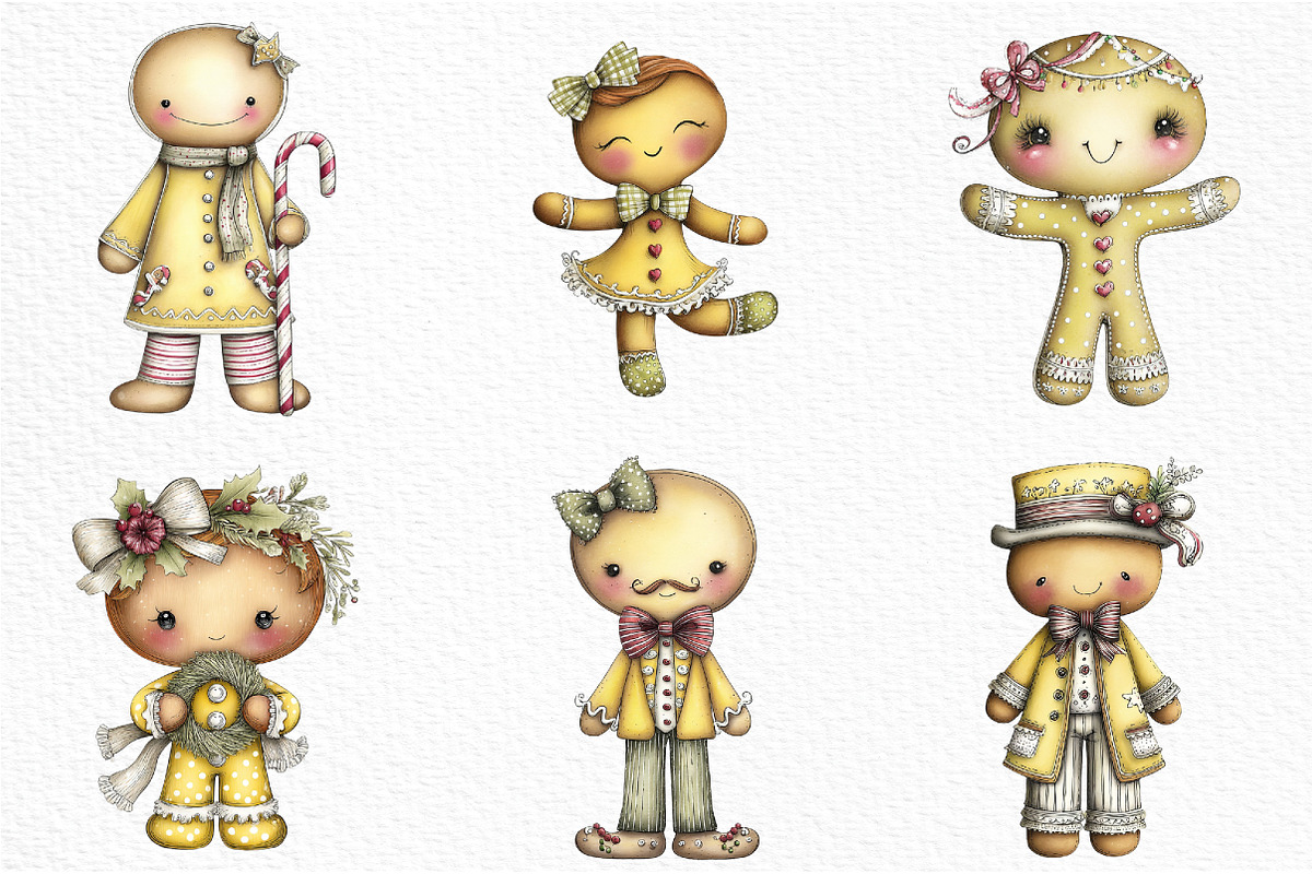 Christmas Gingerbread Man Clipart, an Illustration by Craft Nest (Photo 5 of 6)