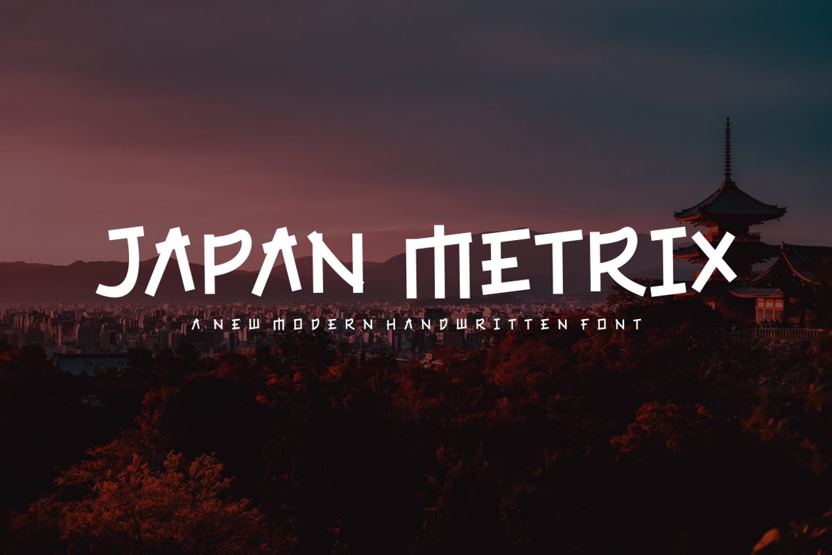 Japan Metrix - Font, a Handwritten Font by artchiles_design (Photo 3 of 5)