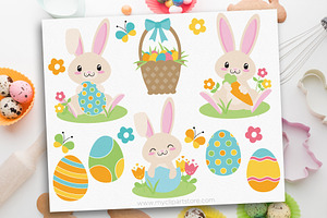 Easter Bunny Vector SVG Clipart