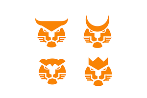 lion head king animal icon logo, a Branding & Logo Template by devastd