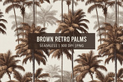 BROWN RETRO PALMS Seamless Pattern, a Pattern Graphic by AYAKA Studio Co. (Thumbnail 1 of 11)