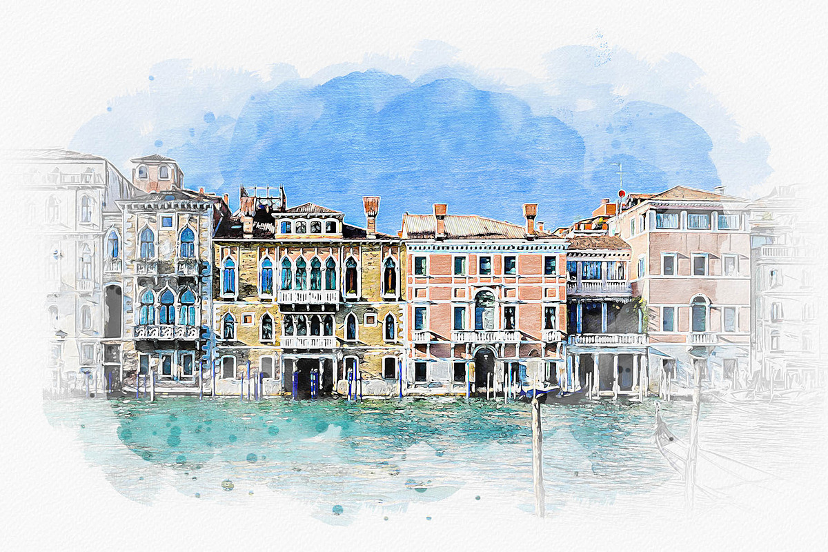 Canvas Watercolor Paint Art Effect, an Action Add-On by MRI STUDIO (Photo 11 of 16)