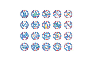 Addiction Substance Dependence Icons, an Object Illustration by pikepicture