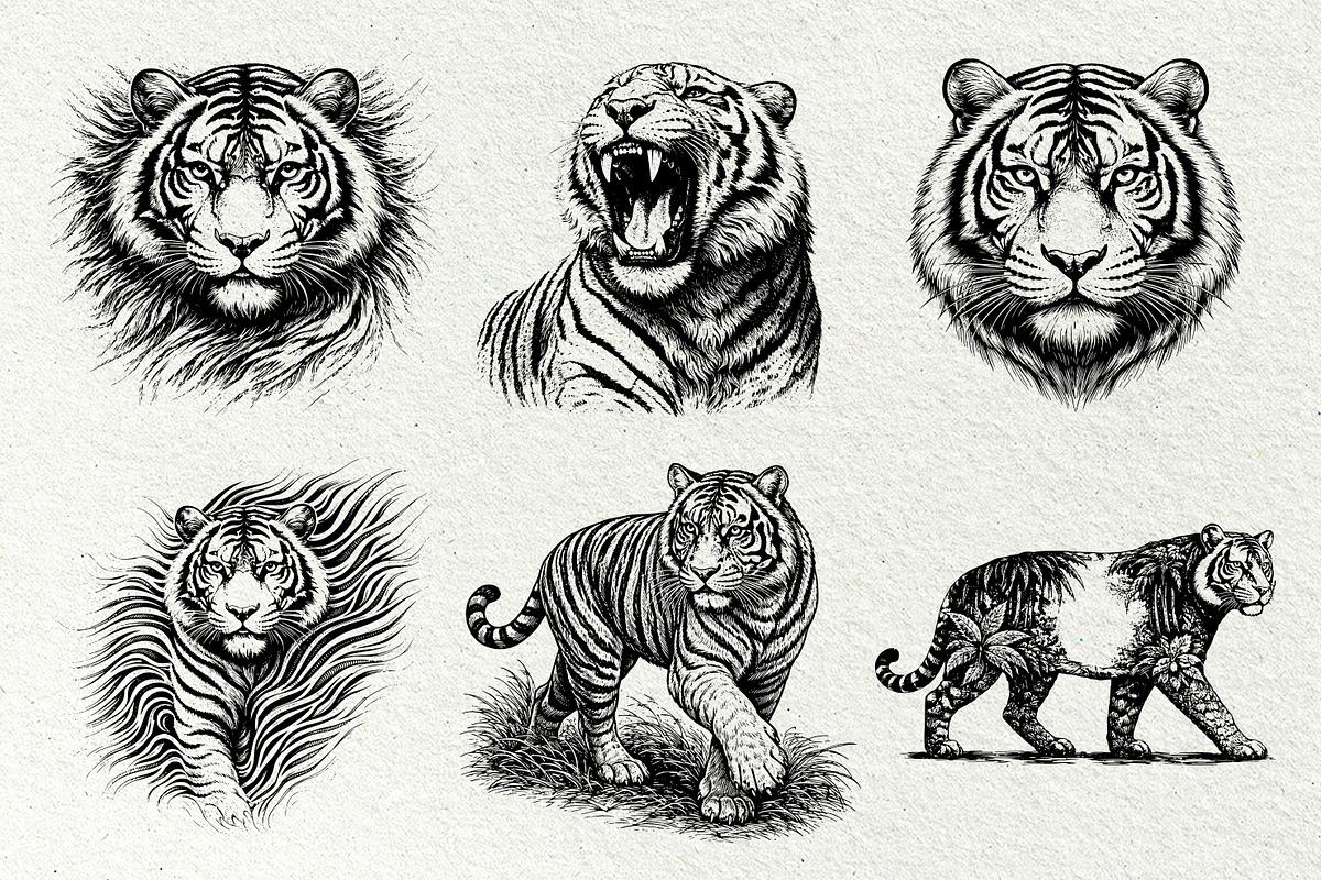Jungle Tiger SVG Graphics, an Animal Illustration by DENIDigitalArtSudio (Photo 2 of 8)