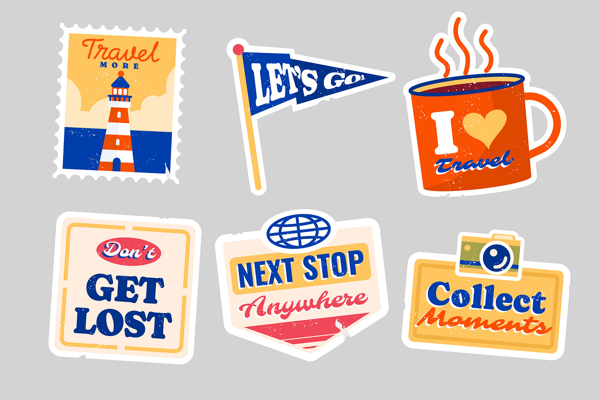 Travel and Adventure Stamps, an Object Graphic by Neodivisu (Photo 6 of 10)