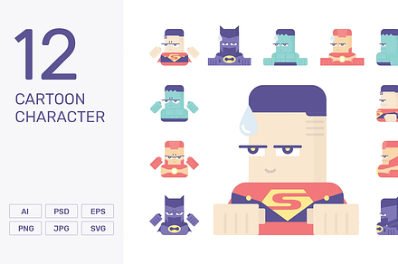 Hero Character Creator Design Vector