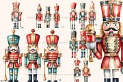 Nutcracker Watercolor Cliparts, an Object Graphic by artinspirestudio (Thumbnail 2 of 3)