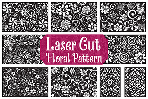 Detailed Floral Laser Cut Set, an Illustration by yasushie