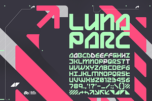 LUNA PARC Futuristic Font