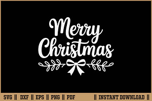 Merry Christmas Holiday Quote SVG, a Seasonal Illustration by Handy Arts Studio