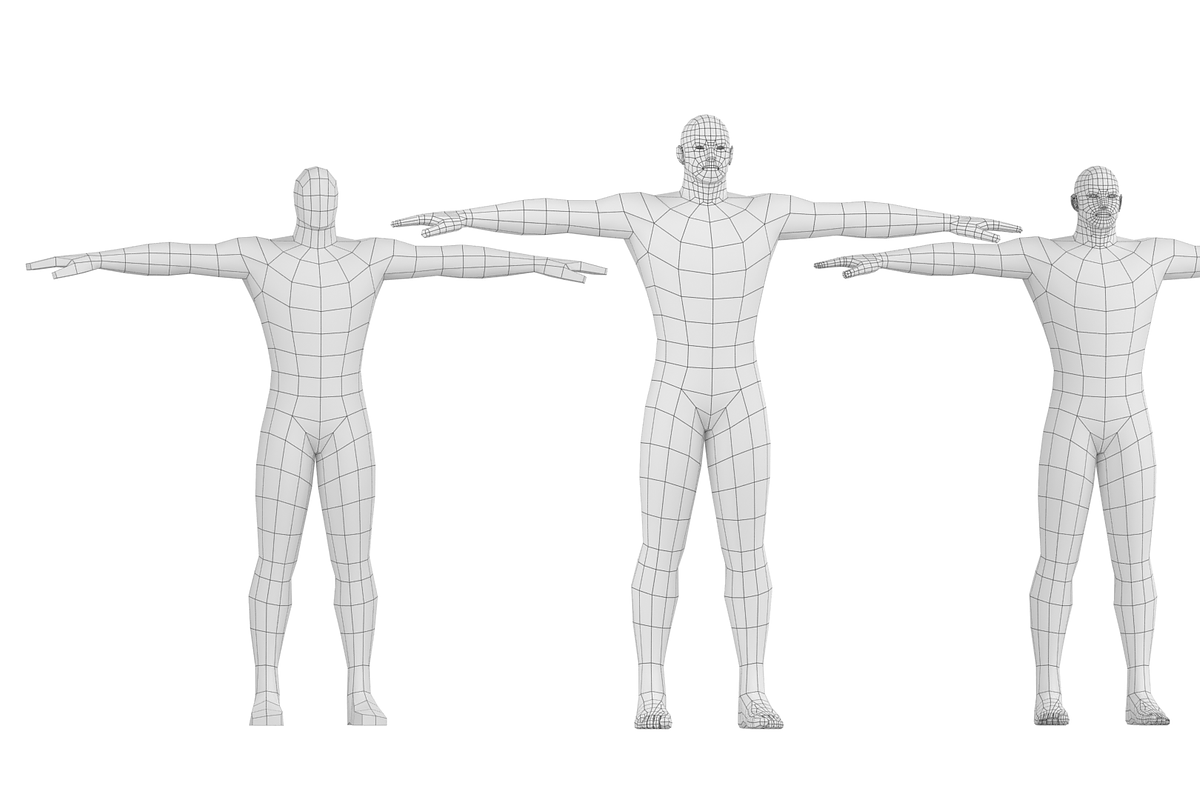Hero Male in T-Pose Base Mesh, a Characters & Person 3D Model by VK Studio (Photo 2 of 22)