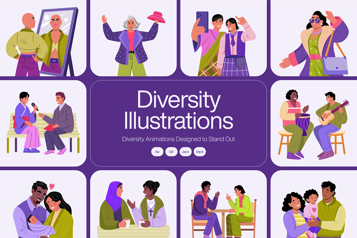Animated Diversity Illustrations Art, a Person Illustration by Brickclay (Photo 1 of 5)