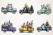 Christmas Gnome and truck clipart bu, an Illustration by RobertsArt (Thumbnail 4 of 6)