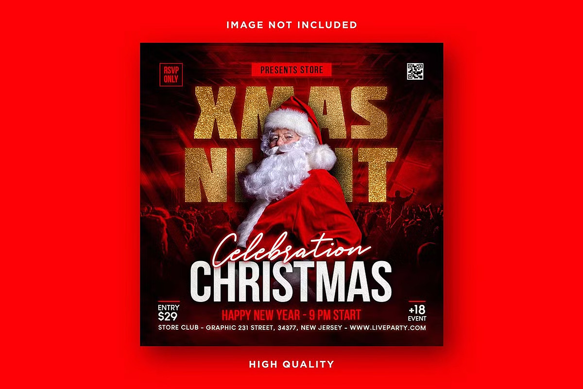 Christmas Flyer Template, a Print Template by Mockupfit (Photo 3 of 9)