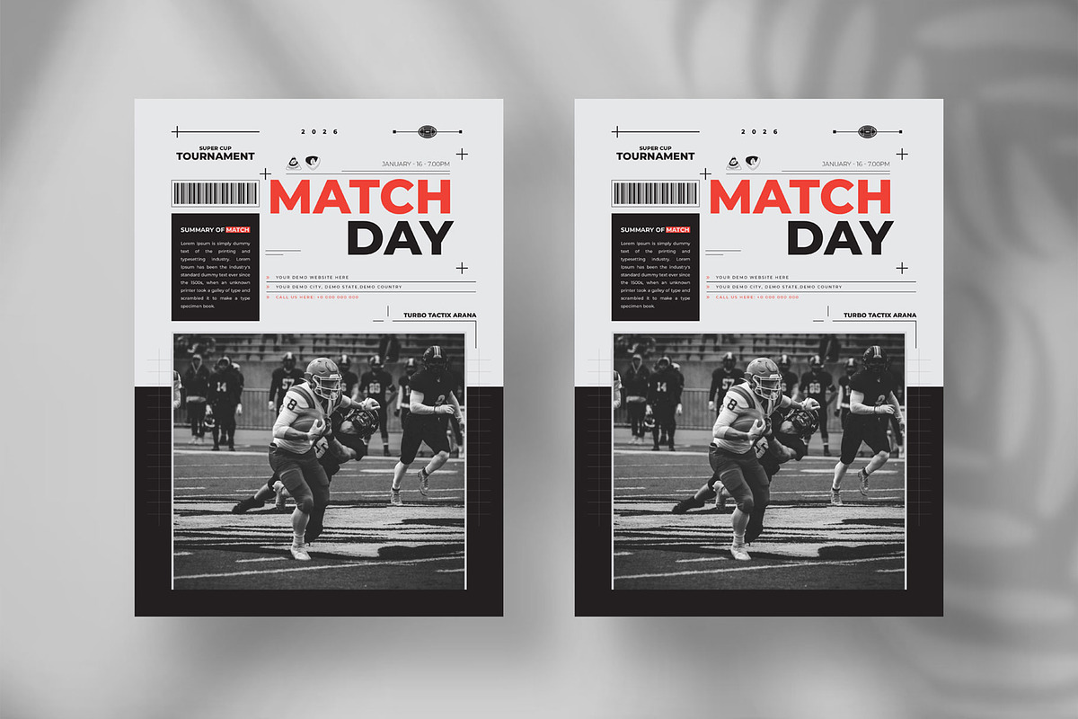 Football Matchday flyer template, a Flyer Template by Tanmoy Topu (Photo 6 of 6)