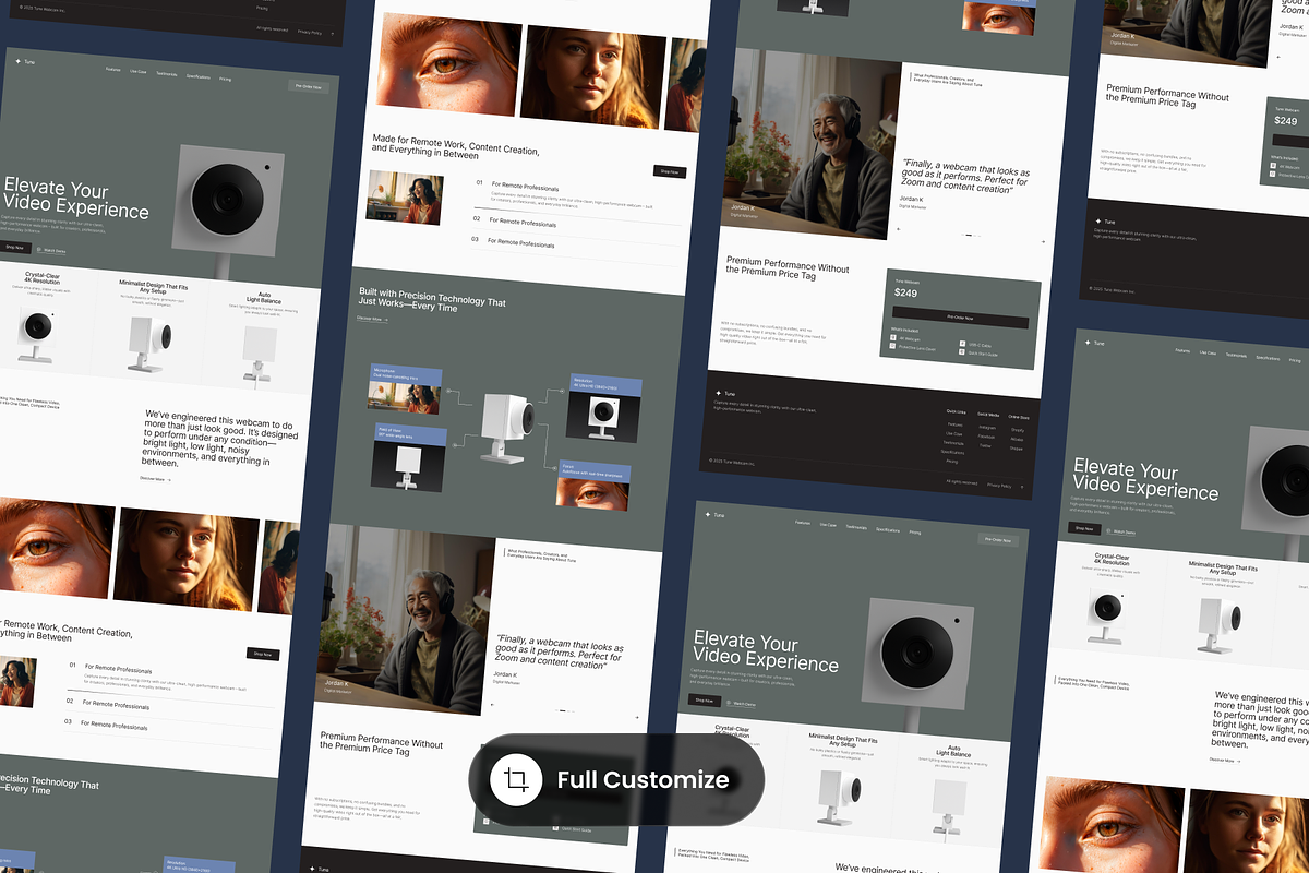 Tune - Product Showcase Landing Page preview 3