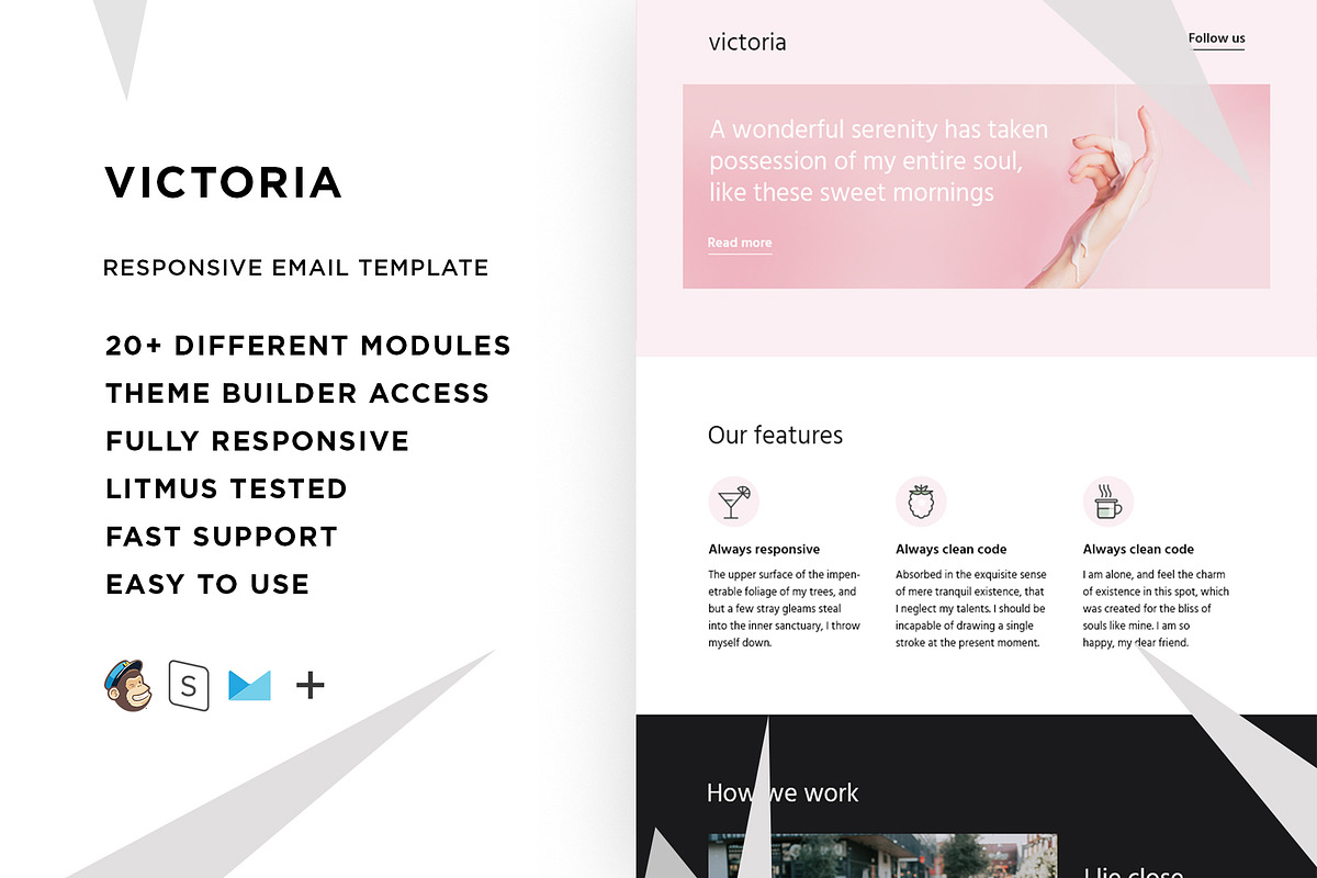 Victoria – Responsive Email template, an Email Template by ThemesCode