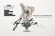 Antica. Aesthetic Logos Generator, a Branding & Logo Template by Cosmic Store (Thumbnail 1 of 16)