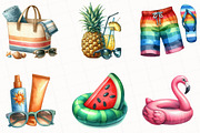 Summer Pool Party Clipart, an Illustration by OK Design (Thumbnail 5 of 5)