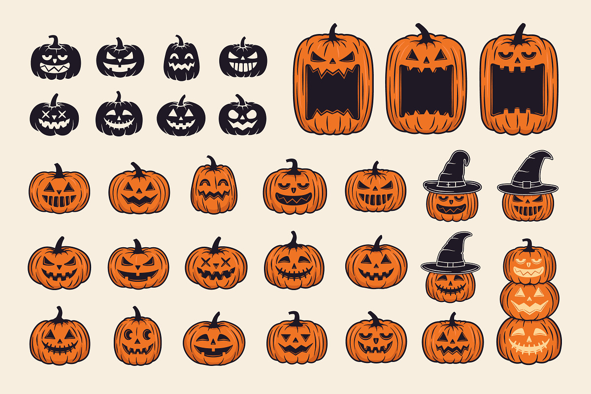 Halloween Pumpkins clipart, an Object Graphic by DenysHolovatiuk (Photo 2 of 8)