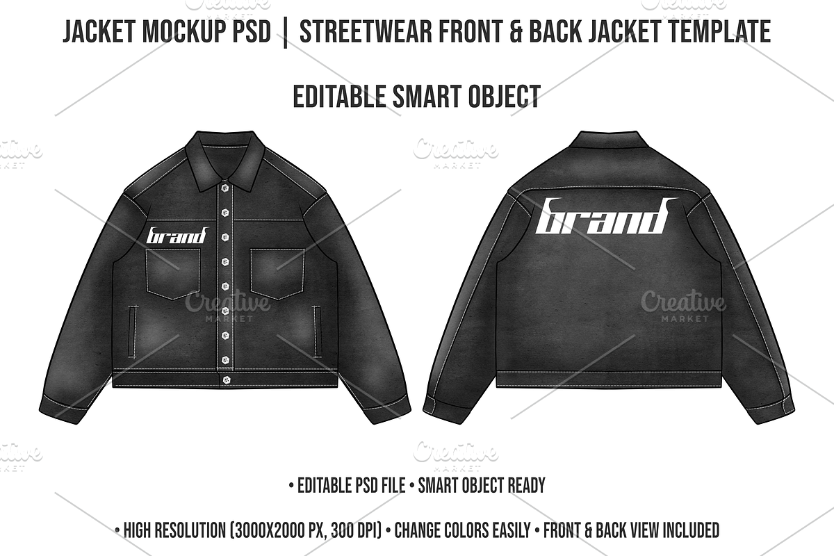Jacket Mockup PSD | Editable, a Hoody Mockup by std.badboy (Photo 1 of 4)