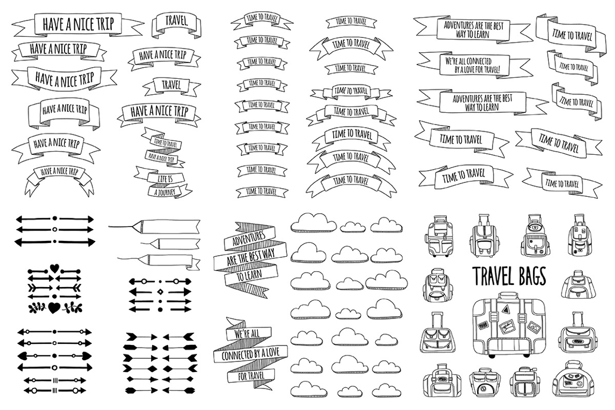 BIG BUNGLE Vector travel set, an Object Graphic by Art Loft (Photo 10 of 18)