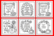 Coffee Quotes Coloring Book, a Decorative Illustration by Design Station (Thumbnail 2 of 3)