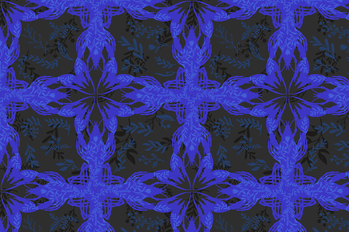Lobster Meadow Lace Folk, a Pattern Graphic by NayaChu (Photo 4 of 11)