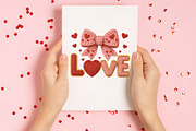 Valentines Day Coquette Crochet PNG, an Illustration by CraftArtStudio (Thumbnail 3 of 4)