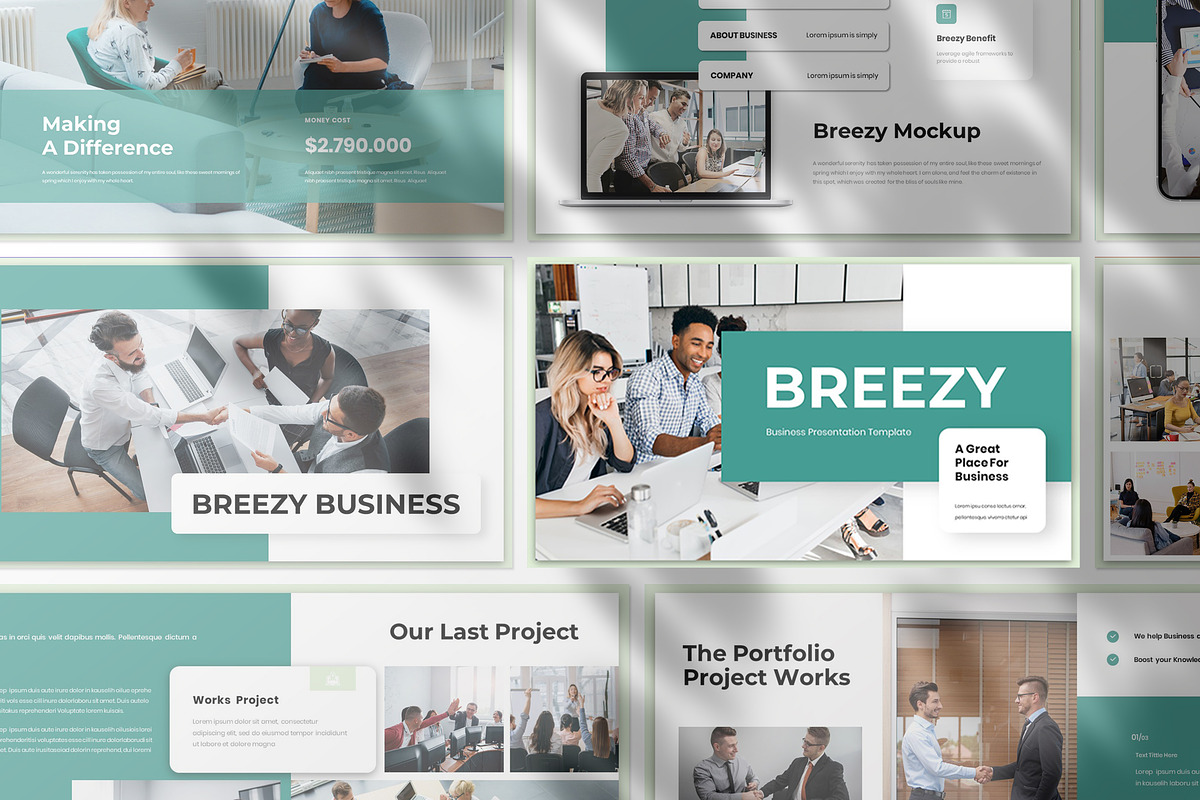 Breezy Business Presentation Temp, a Presentation Template by Analogous Temp (Photo 1 of 5)