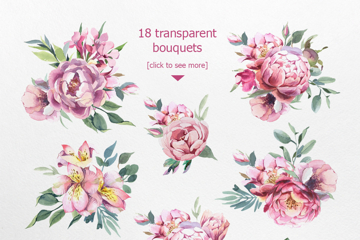 Watercolor flowers, a Texture Illustration by katyabuslaeva (Photo 2 of 6)