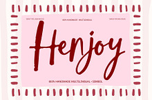 Henjoy Handmade Brush Script Font