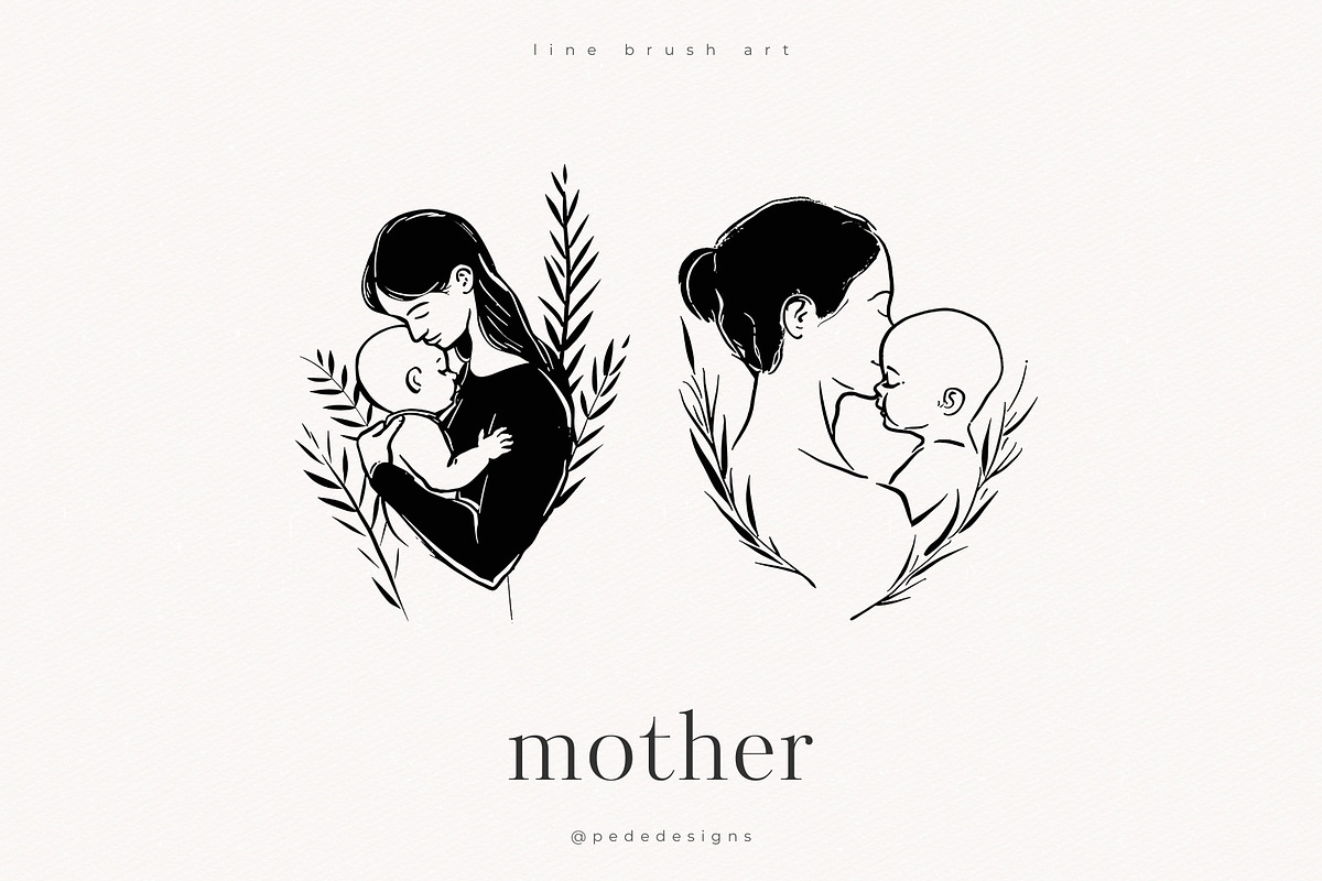 Mother Drawings, a Person Illustration by PeDe Designs (Photo 4 of 6)