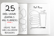 25 Hand Drawn Planners and Journals, a Templates & Theme by Character (Thumbnail 1 of 9)